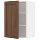 SEKTION Gabinete de pared, blanco Enköping/marrón efecto de nogal, 21x15x30 "