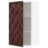 SEKTION Gabinete de pared, blanco Hasslarp/marrón con diseño, 24x15x40 "