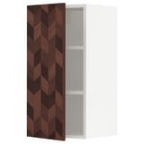 SEKTION Gabinete de pared, blanco Hasslarp/marrón diestro, 15x15x30 "