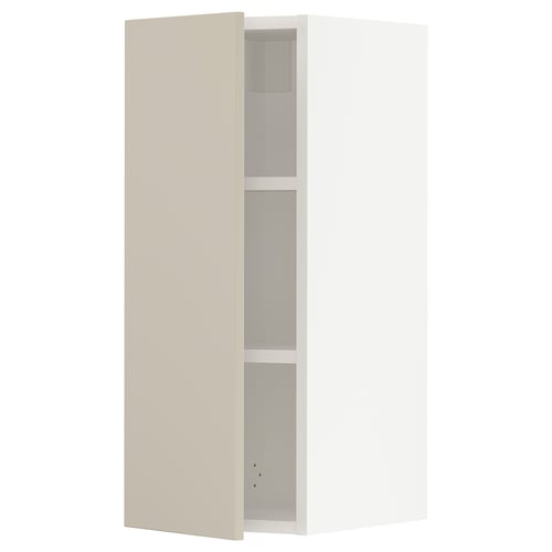 SEKTION Gabinete de pared, blanco/Havstorp beige, 12x15x30 "