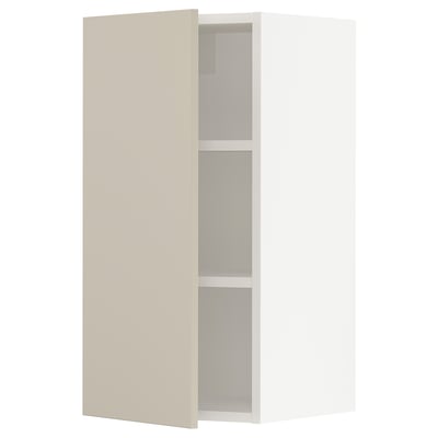 SEKTION Gabinete de pared, blanco/Havstorp beige, 15x15x30 "