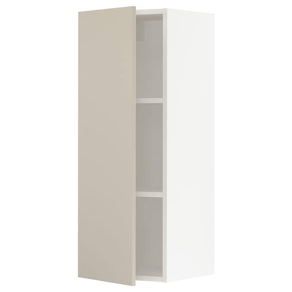SEKTION Gabinete de pared, blanco/Havstorp beige, 15x15x40 "
