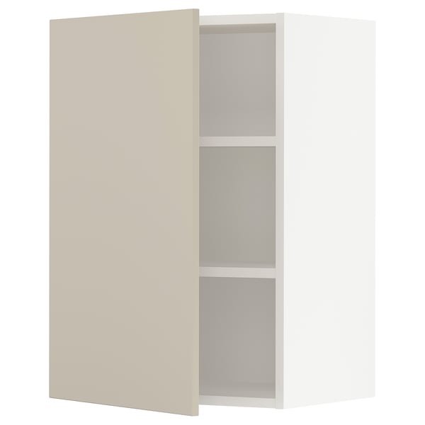 SEKTION Gabinete de pared, blanco/Havstorp beige, 21x15x30 "