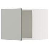 SEKTION Gabinete de pared, blanco/Havstorp gris claro, 18x15x15 "