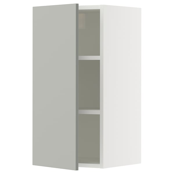 SEKTION Gabinete de pared, blanco/Havstorp gris claro, 15x15x30 "