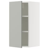 SEKTION Gabinete de pared, blanco/Havstorp gris claro, 15x15x30 "