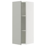 SEKTION Gabinete de pared, blanco/Havstorp gris claro, 15x15x40 "