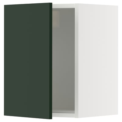 SEKTION Gabinete de pared, blanco/Havstorp verde oscuro, 15x15x20 "