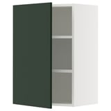SEKTION Gabinete de pared, blanco/Havstorp verde oscuro, 21x15x30 "