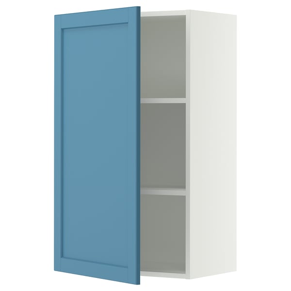 SEKTION Gabinete de pared, blanco/Lerhyttan azul, 24x15x40 "