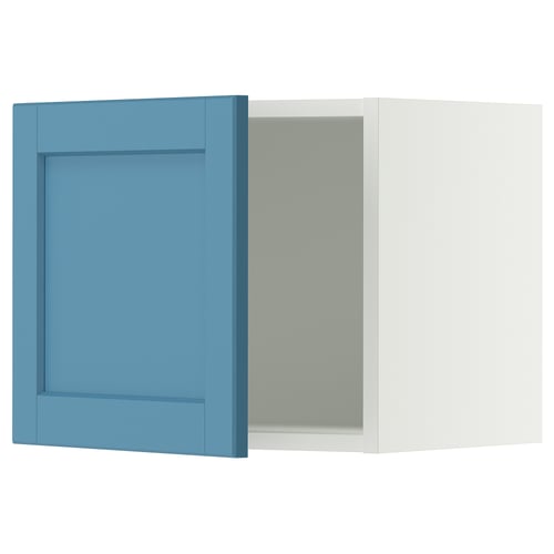 SEKTION Gabinete de pared, blanco/Lerhyttan azul, 18x15x15 "