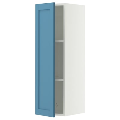 SEKTION Gabinete de pared, blanco/Lerhyttan azul, 12x15x40 "