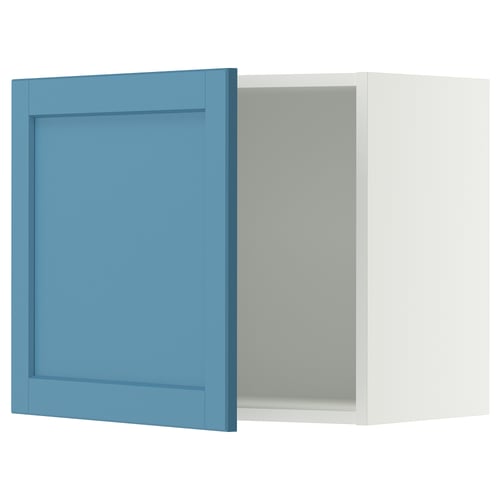 SEKTION Gabinete de pared, blanco/Lerhyttan azul, 24x15x20 "