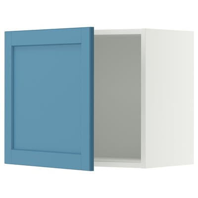 SEKTION Gabinete de pared, blanco/Lerhyttan azul, 24x15x20 "