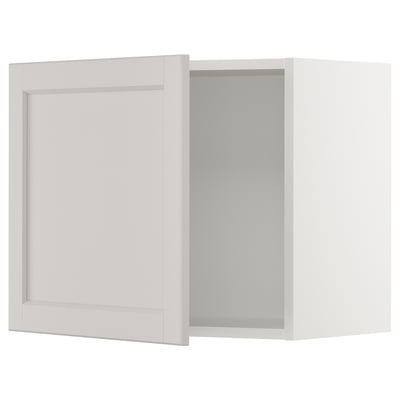 SEKTION Gabinete de pared, blanco/Lerhyttan gris claro, 24x15x20 "