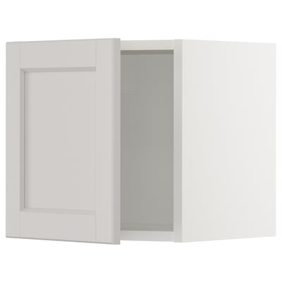 SEKTION Gabinete de pared, blanco/Lerhyttan gris claro, 15x15x15 "