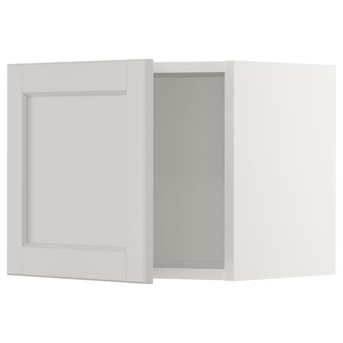 SEKTION Gabinete de pared, blanco/Lerhyttan gris claro, 18x15x15 "