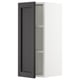 SEKTION Gabinete de pared, blanco/Lerhyttan teñido en negro, 12x15x30 "