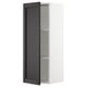 SEKTION Gabinete de pared, blanco/Lerhyttan teñido en negro, 15x15x40 "
