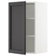SEKTION Gabinete de pared, blanco/Lerhyttan teñido en negro, 18x15x30 "
