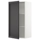 SEKTION Gabinete de pared, blanco/Lerhyttan teñido en negro, 21x15x40 "
