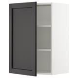SEKTION Gabinete de pared, blanco/Lerhyttan teñido en negro, 21x15x30 "