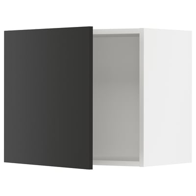 SEKTION Gabinete de pared, blanco/Nickebo antracita mate, 24x15x20 "