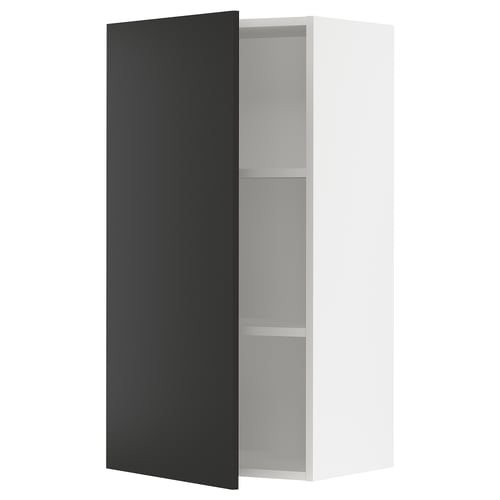 SEKTION Gabinete de pared, blanco/Nickebo antracita mate, 21x15x40 "