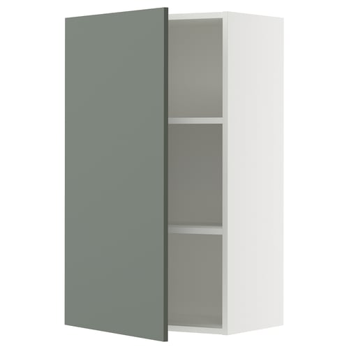 SEKTION Gabinete de pared, blanco/Nickebo verde grisáceo mate, 24x15x40 "