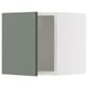 SEKTION Gabinete de pared, blanco/Nickebo verde grisáceo mate, 15x15x15 "