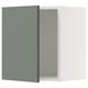 SEKTION Gabinete de pared, blanco/Nickebo verde grisáceo mate, 18x15x20 "
