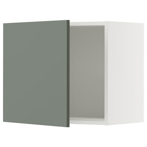 SEKTION Gabinete de pared, blanco/Nickebo verde grisáceo mate, 24x15x20 "
