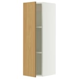 SEKTION Gabinete de pared, blanco/Sinarp chapa de roble, 12x15x40 "
