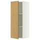SEKTION Gabinete de pared, blanco/Sinarp chapa de roble, 15x15x40 "