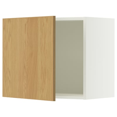 SEKTION Gabinete de pared, blanco/Sinarp chapa de roble, 24x15x20 "