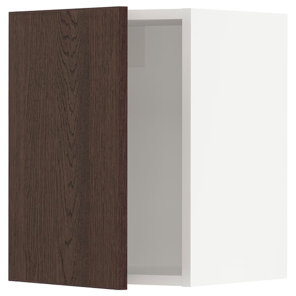 SEKTION Gabinete de pared, blanco/Sinarp marrón, 15x15x20 "