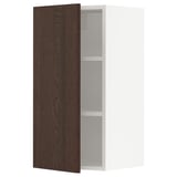 SEKTION Gabinete de pared, blanco/Sinarp marrón, 15x15x30 "