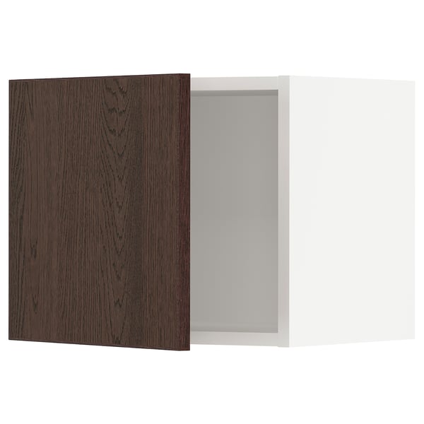 SEKTION Gabinete de pared, blanco/Sinarp marrón, 18x15x15 "