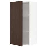 SEKTION Gabinete de pared, blanco/Sinarp marrón, 21x15x40 "