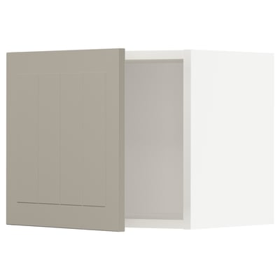 SEKTION Gabinete de pared, blanco/Stensund beige, 18x15x15 "