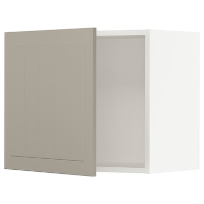 SEKTION Gabinete de pared, blanco/Stensund beige, 24x15x20 "