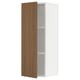 SEKTION Gabinete de pared, blanco/Tistorp efecto nogal marrón, 15x15x40 "