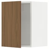 SEKTION Gabinete de pared, blanco/Tistorp efecto nogal marrón, 15x15x20 "