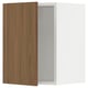 SEKTION Gabinete de pared, blanco/Tistorp efecto nogal marrón, 15x15x20 "