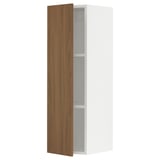 SEKTION Gabinete de pared, blanco/Tistorp efecto nogal marrón, 12x15x40 "