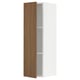 SEKTION Gabinete de pared, blanco/Tistorp efecto nogal marrón, 12x15x40 "