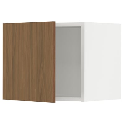 SEKTION Gabinete de pared, blanco/Tistorp efecto nogal marrón, 18x15x15 "