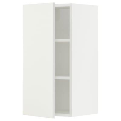 SEKTION Gabinete de pared, blanco/Vallstena blanco, 15x15x30 "