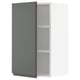SEKTION Gabinete de pared, blanco/Voxtorp gris oscuro, 18x15x30 "