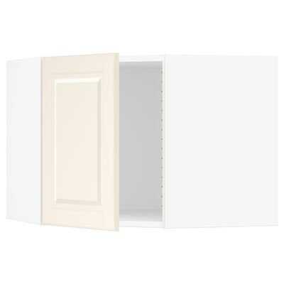 SEKTION Gabinete de pared de esquina, blanco/Bodbyn color hueso, 26x15x20 "